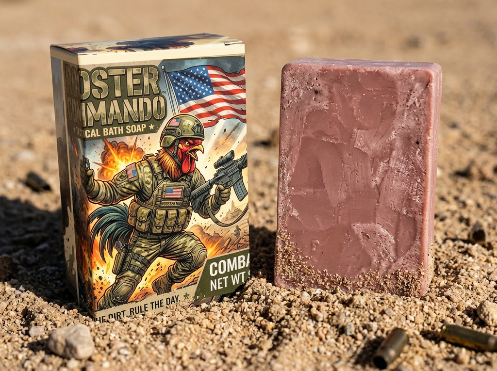 Old Guard Soap Co. 5 oz clay bar in bay rum scent, natural skincare product with a textured clay surface and packaging.