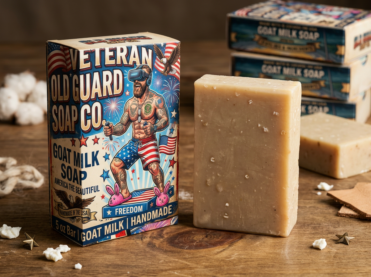 Old Guard Soap Co. MK-Pineapple-01 Freedom Bar soap with pineapple scent and natural ingredients, showcasing its fresh, tropical design.