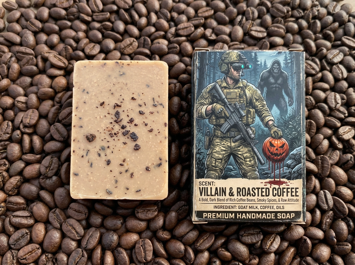 Old Guard Soap Co. FIELD BREW BAR with coffee and vanilla, made with goat milk, displayed on a neutral background.